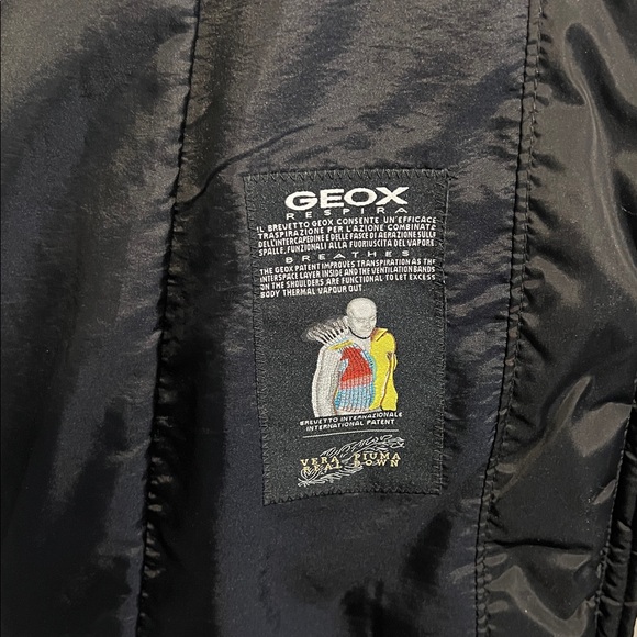Geox Black Down-filled Hooded Parka Coat Size 12 - Picture 12 of 14